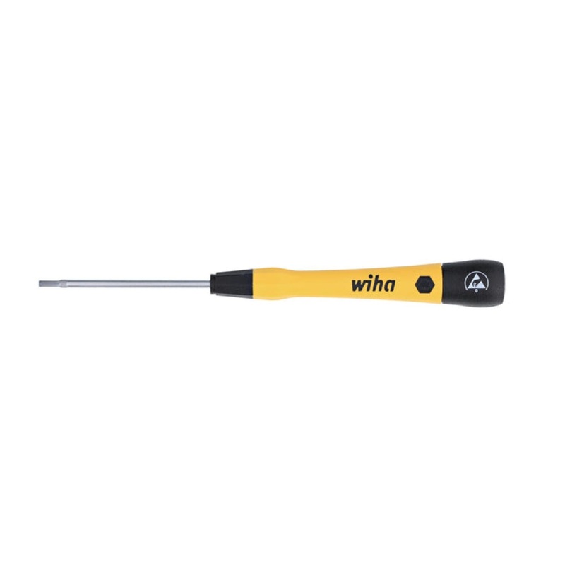 Wiha Tools 27558 ESD Safe PicoFinish Precision Screwdriver - Hex 3/32" x 60mm