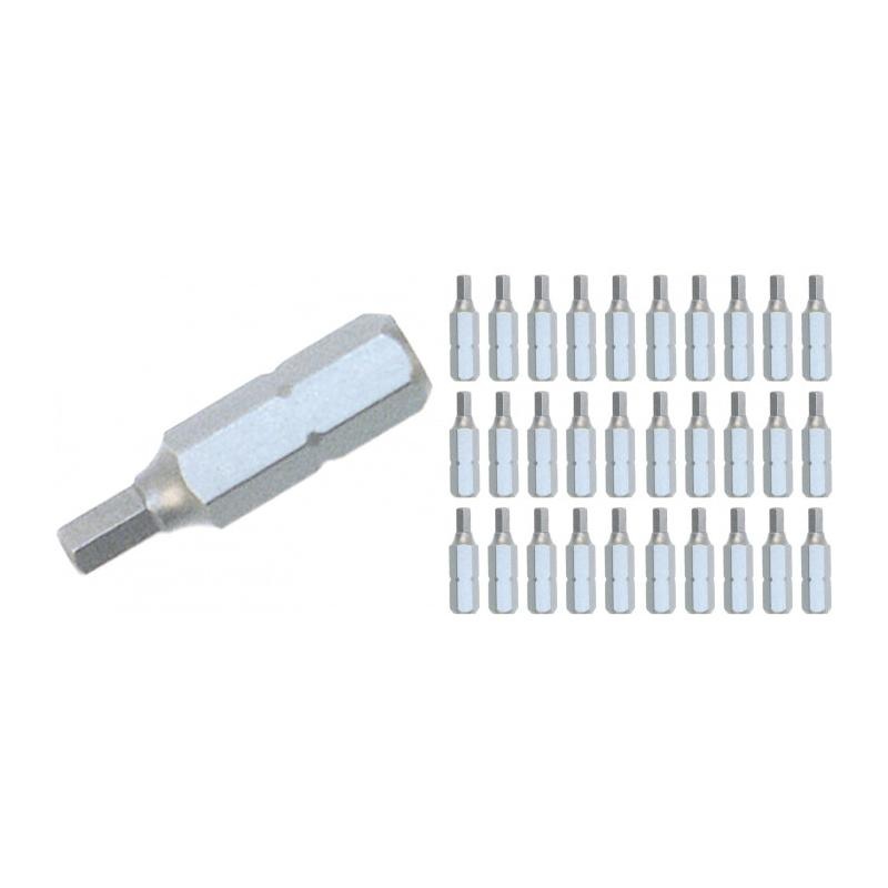 Wiha Tools 72582 Hex Contractor Insert Bit 2.0mm x 25mm - 30 Pack