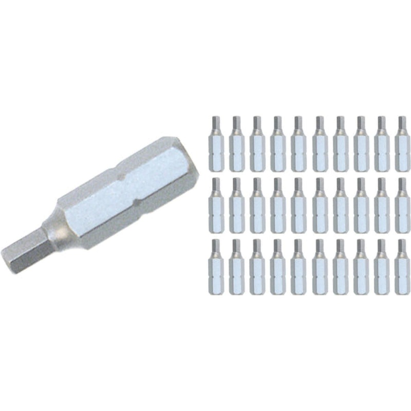 Wiha Tools 72587 Hex Contractor Insert Bit 6.0mm x 25mm - 30 Pack
