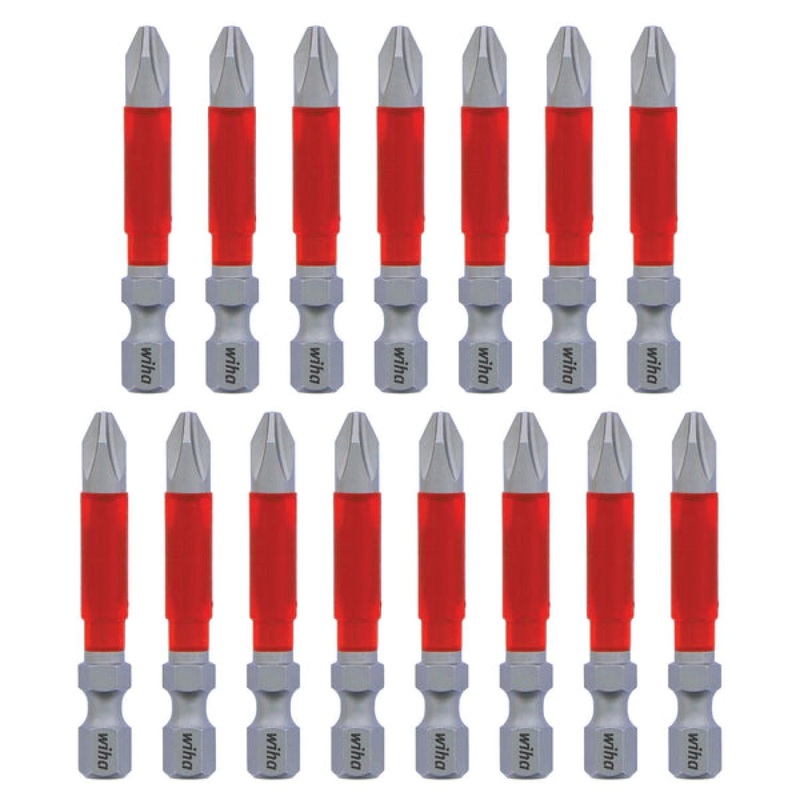 Wiha Tools 76642 MaxxTor Impact Bit Phillips #2 - 49mm - 15 Pack