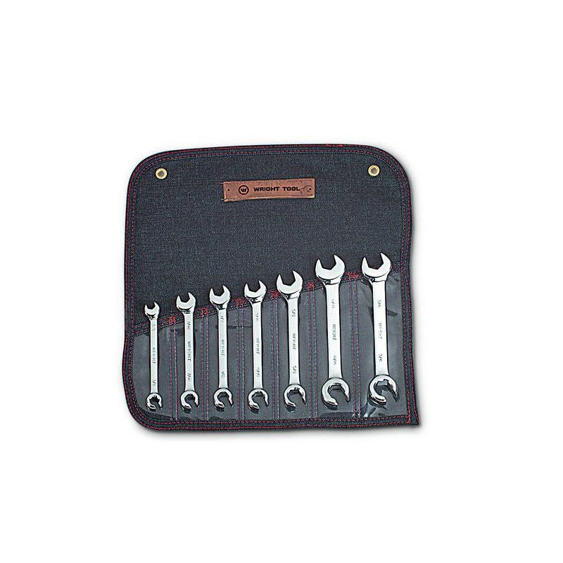 Wright Tool 742 Open-End Flare Nut Wrench Set 7 Piece