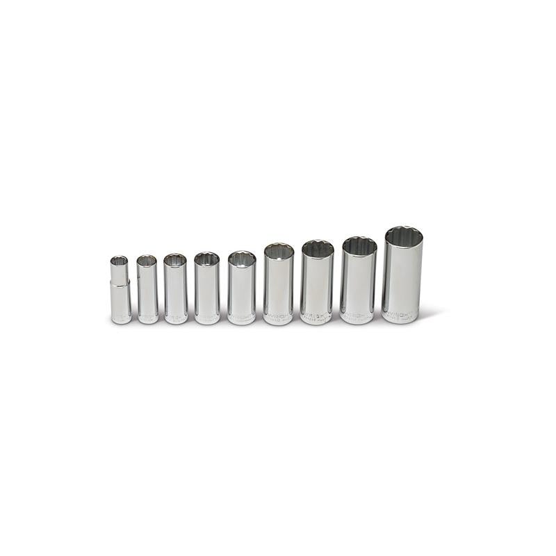 Wright Tool 300 3/8 Drive 8 Piece 12 Point Deep Socket Set