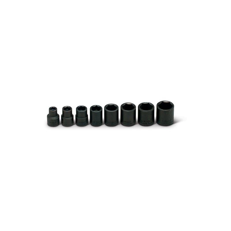 Wright Tool 313 3/8 Drive 8 Piece Impact Socket Set
