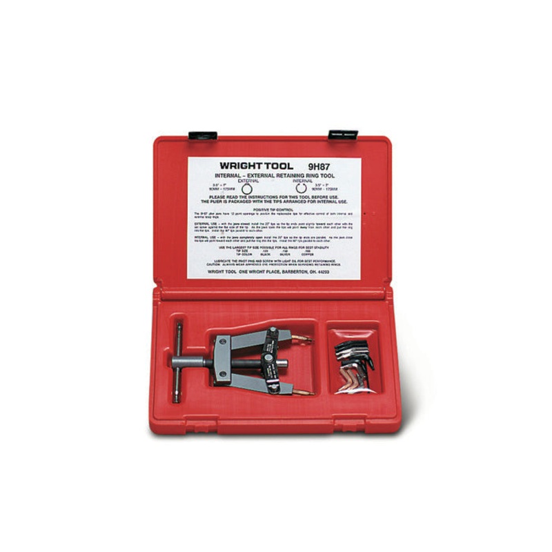 Wright Tool 9H87 Retaining Ring Tool with Automatic Lock-In Plastic Case