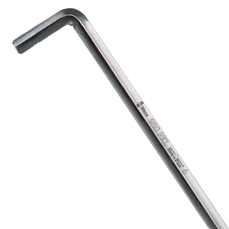 Wera 950 PKL L-key, metric, chrome-plated, 7 x 190 mm