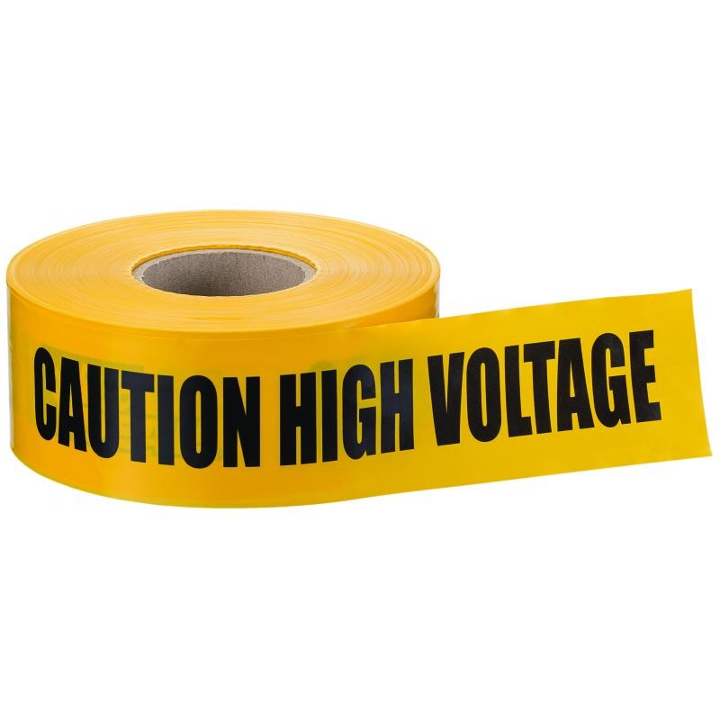 IDEAL 42-003 Barricade Tape, Yellow, 3"x 1000'