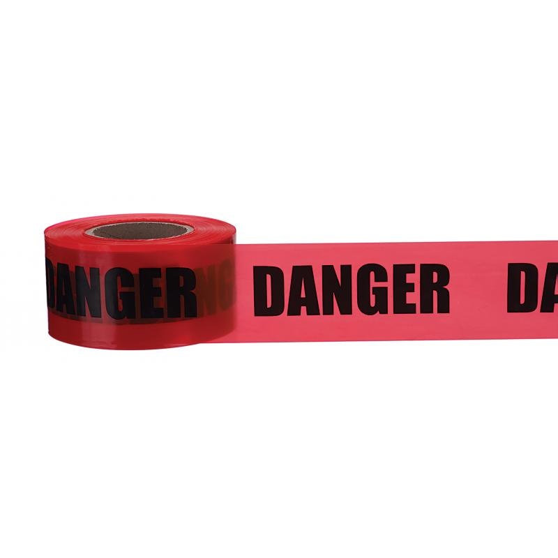 IDEAL 42-051 Barricade Tape, "Danger", Red, 3" x 1,000'