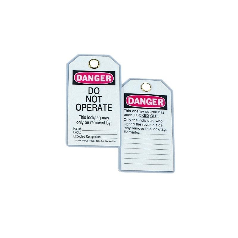 IDEAL 44-1830 Vinyl Lockout Tag, "Do Not Operate", 100/Box