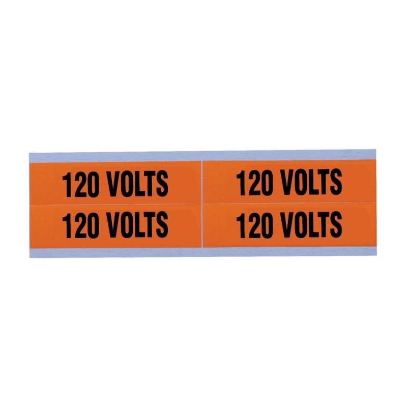 IDEAL 44-353 Voltage & Conduit Marker Card, "120V", Medium