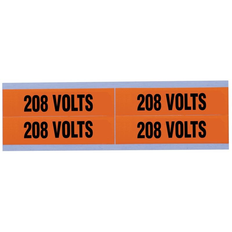 IDEAL 44-355 Voltage & Conduit Marker Card, "208V", Medium