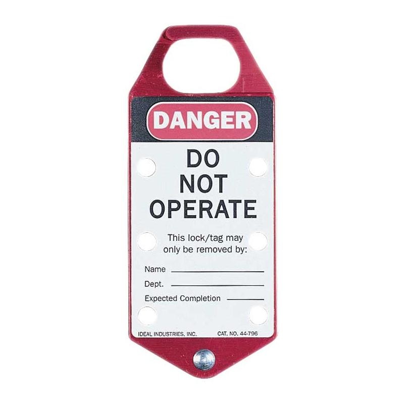 IDEAL 44-791 Safety Lockout Hasp, Red