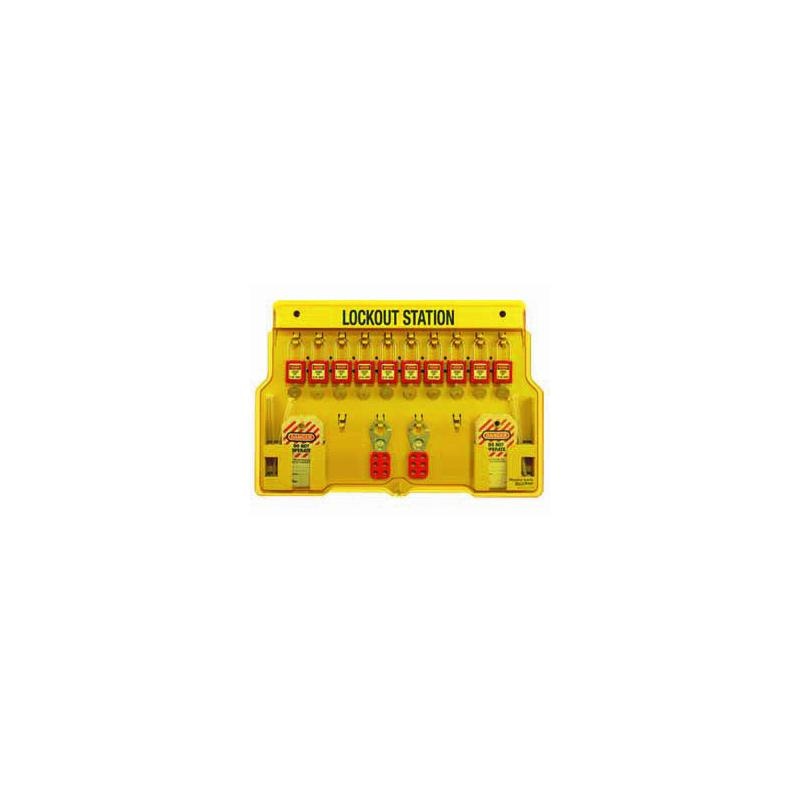 IDEAL 44-806 Ten-Lock Station w/10 Locks, 24 Tags, 2 Hasps
