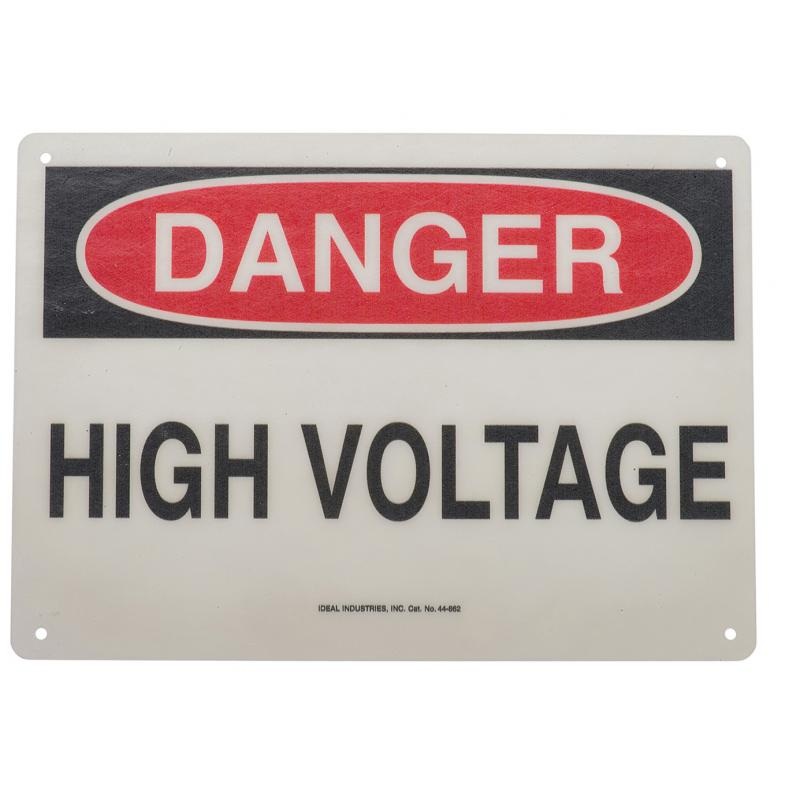 IDEAL 44-862 Safety Sign, Fiberglass