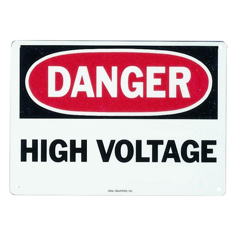IDEAL 44-863 Safety Sign, Adhesive
