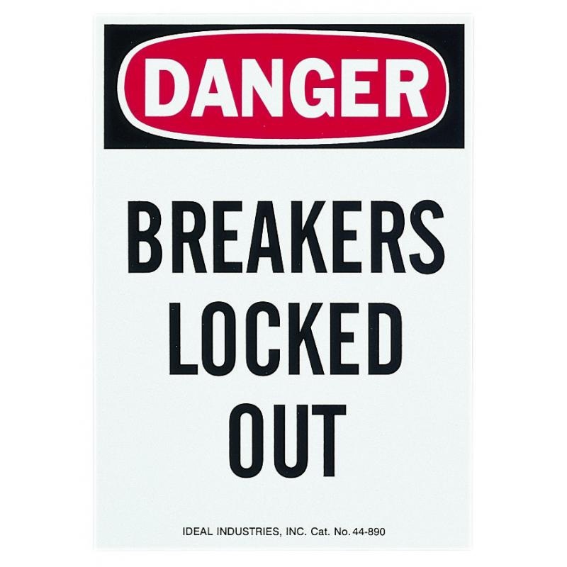 IDEAL 44-890 Safety Sign, Magnetic