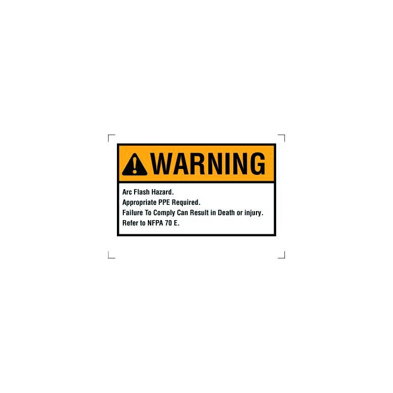 IDEAL 44-892 NEC Arc Flash Warning Label 3.5X5 Inch