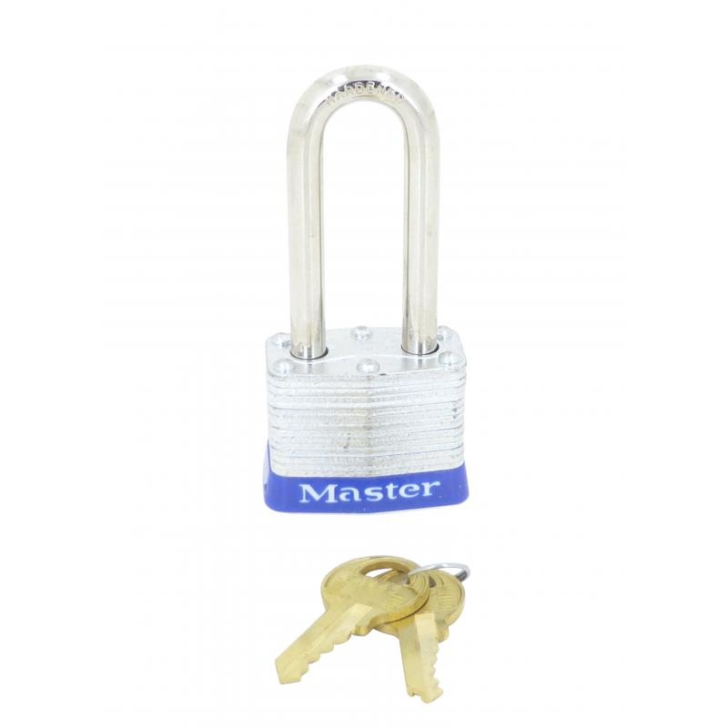IDEAL 44-901 Padlock - 2" shackle, blue bumper