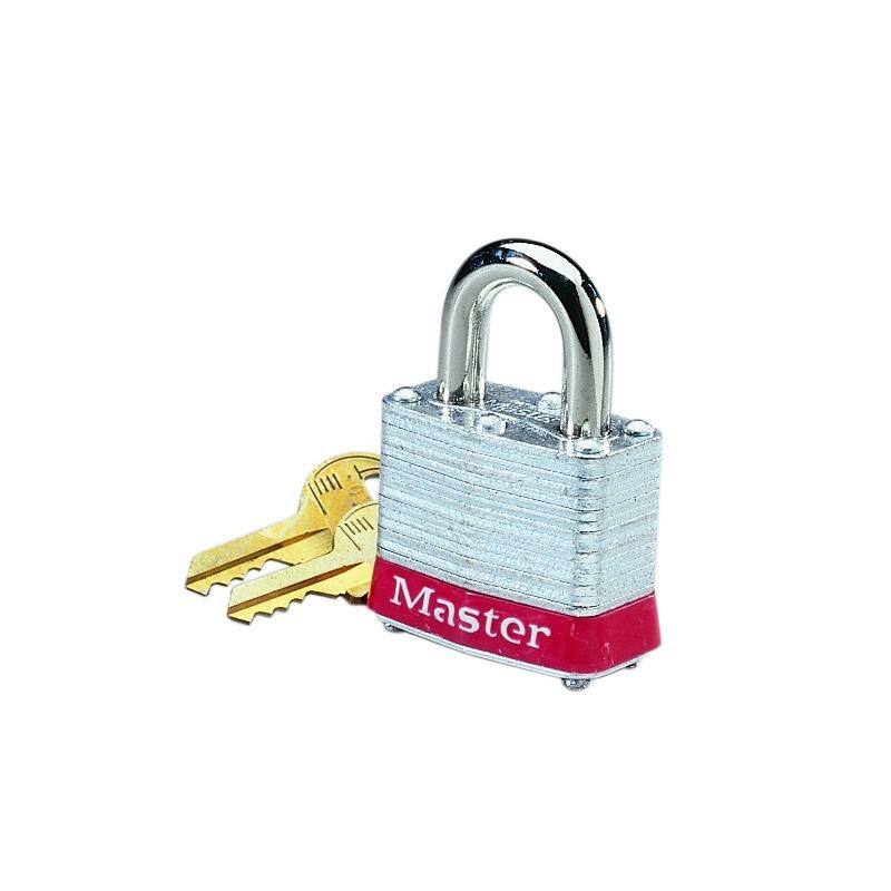 IDEAL 44-907 Padlock - 2" shackle, red bumper
