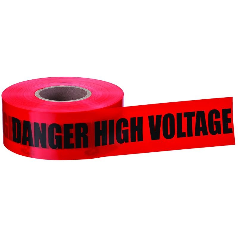 Ideal 42-052 Baricd "Danger High Voltage Keep Out" Rd, 3"x1000'