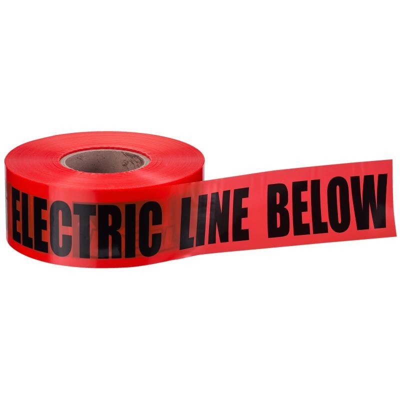 Ideal 42-101 Non-Det UG"Caution Electric Line Buried" Red 3"