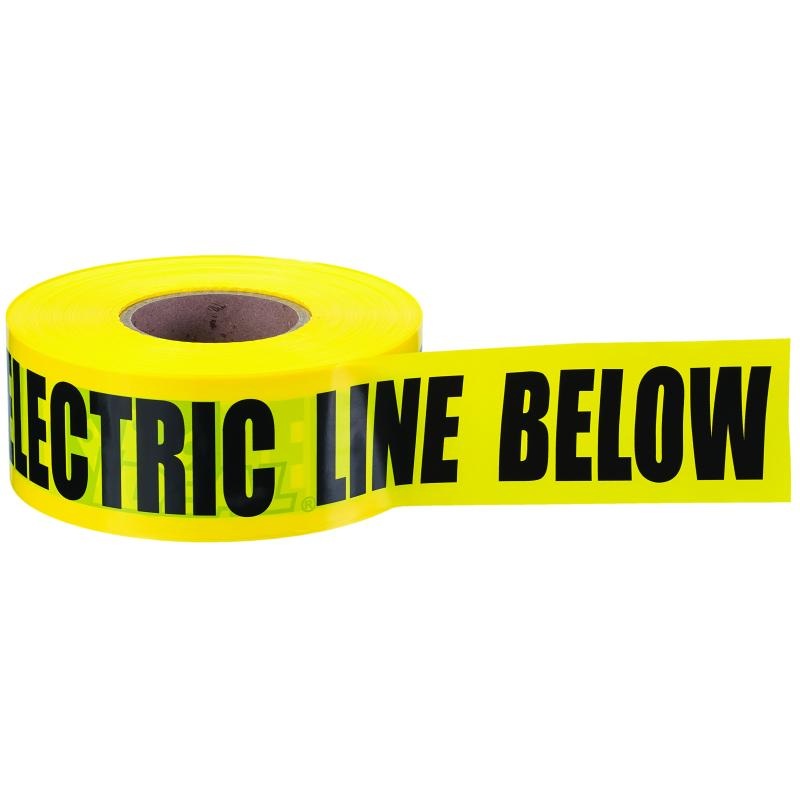 Ideal 42-102 Non-Det UG"Caution Electric Line Buried"Yellow 3"