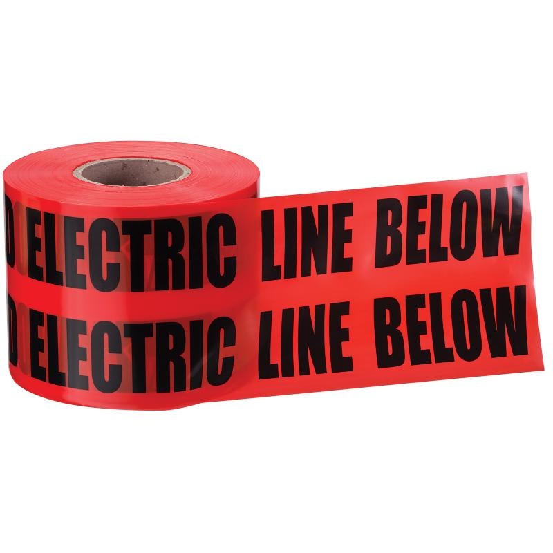 Ideal 42-151 Non-Det UG"Caution Buried Electric Line" Red 3"