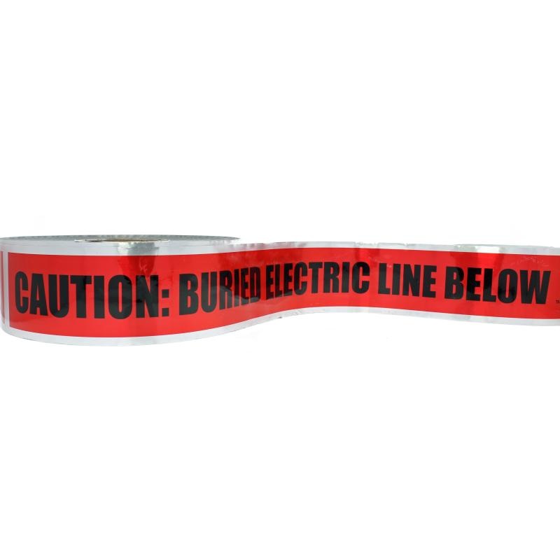 Ideal 42-201 Detect UG"Caution Buried Electric Line" Red, 3"