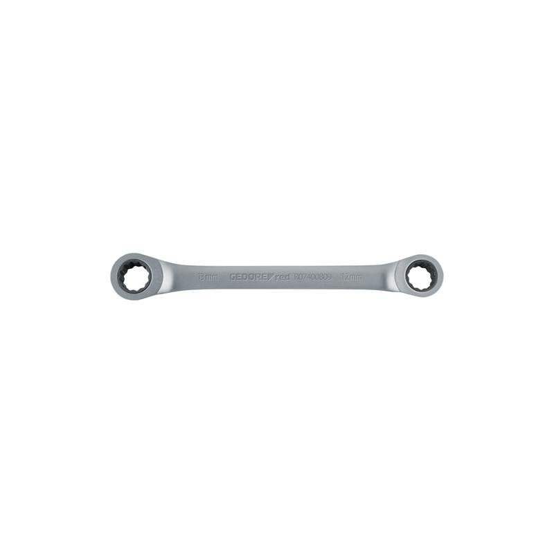 Gedore R07401213 Dbl.ring ratchet span.strght Size12x13mm