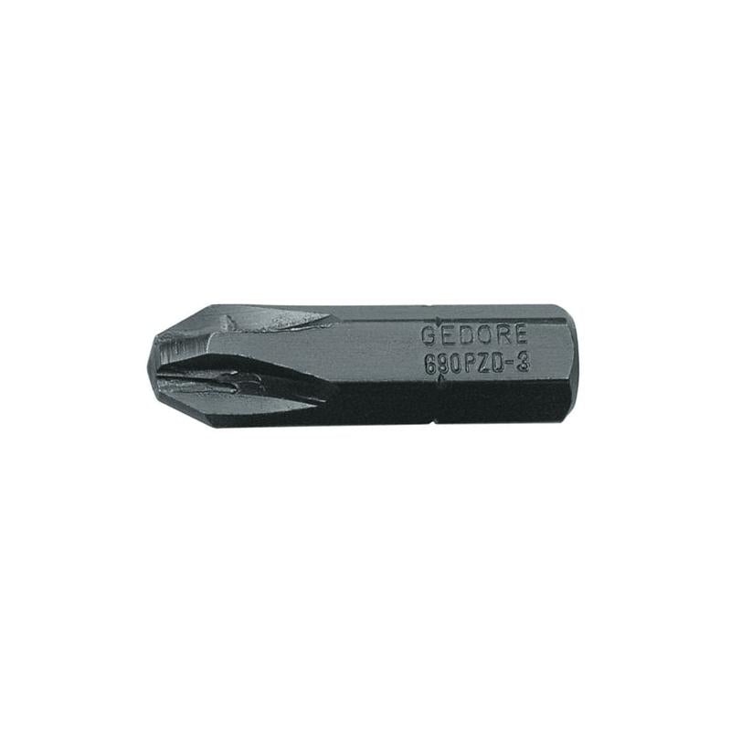 Gedore 1827022 Screwdriver Bit 1/4 Inch , Value Pack 10-pc , PZ 1 L