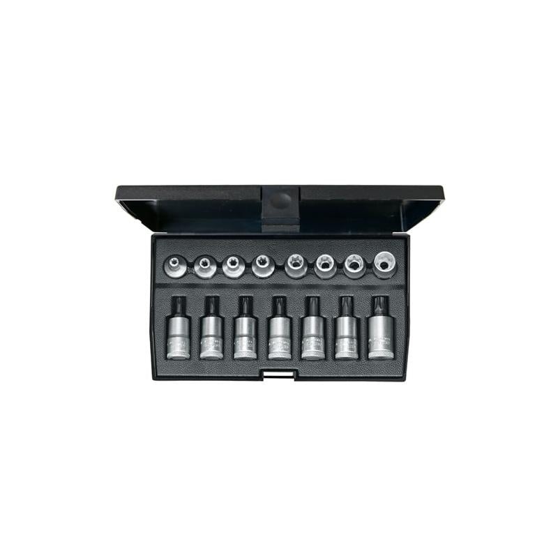 Gedore 1509942 Screwdriver Bit Socket set 3/8 Inch Drive, 15 pcs TORX