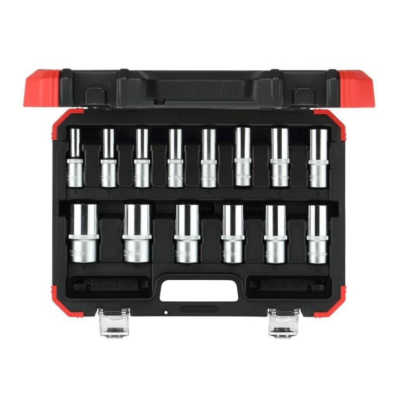 Gedore R61003114 Hex Socket Set 1/2" Drive 10-32 mm 14 Pcs
