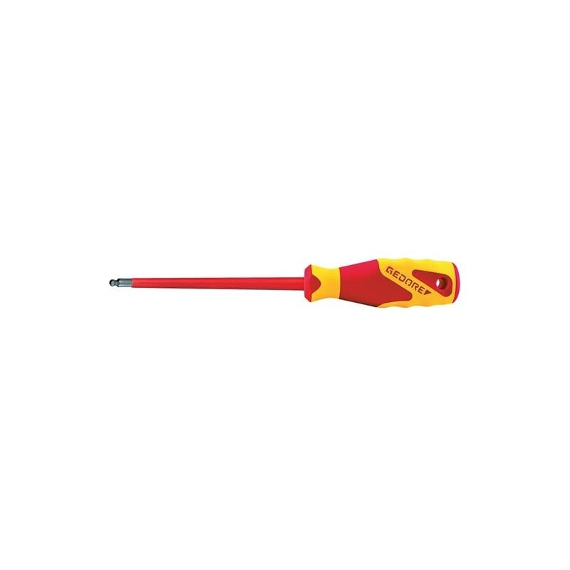 Gedore 2824485 VDE Screwdriver, Ball End, 2.5 mm