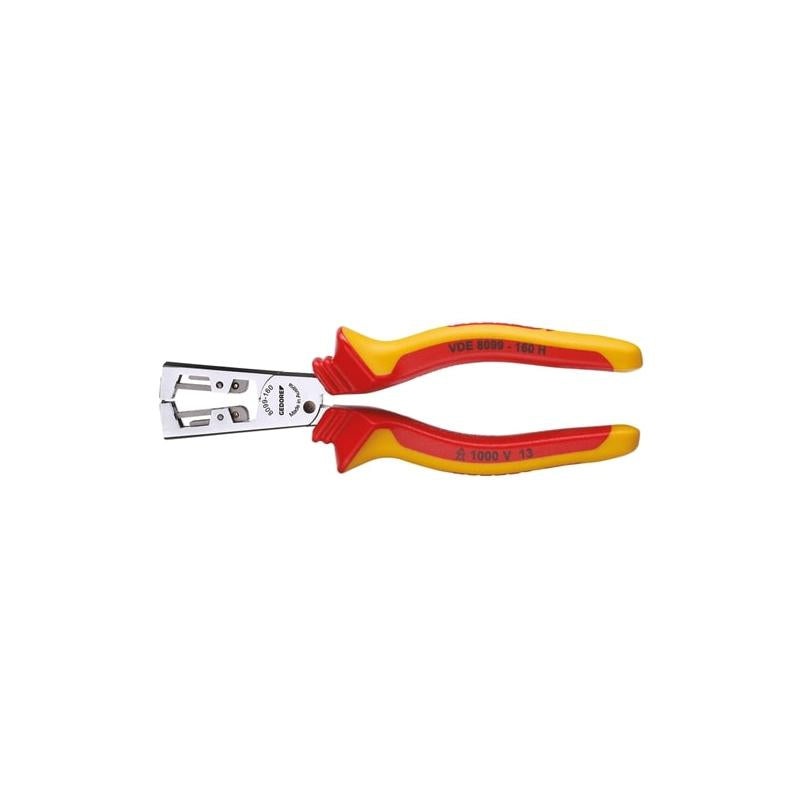 Gedore 1552082 VDE Stripping Pliers STRIP-FIX With VDE Insulating Sleeves 160 mm