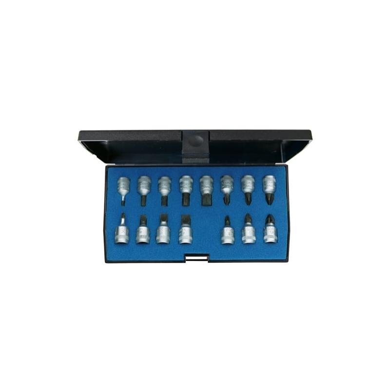 Gedore 1815601 Screwdriver bit socket set 1/4" 15 pcs IN-IS-PH-PZ