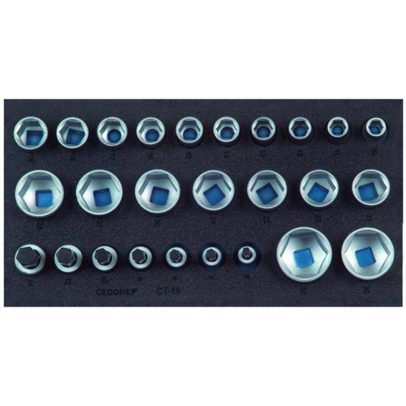 Gedore 2308908 Socket Set 1/2 Inch, Hexagon, In 1/3 Check-Tool Module