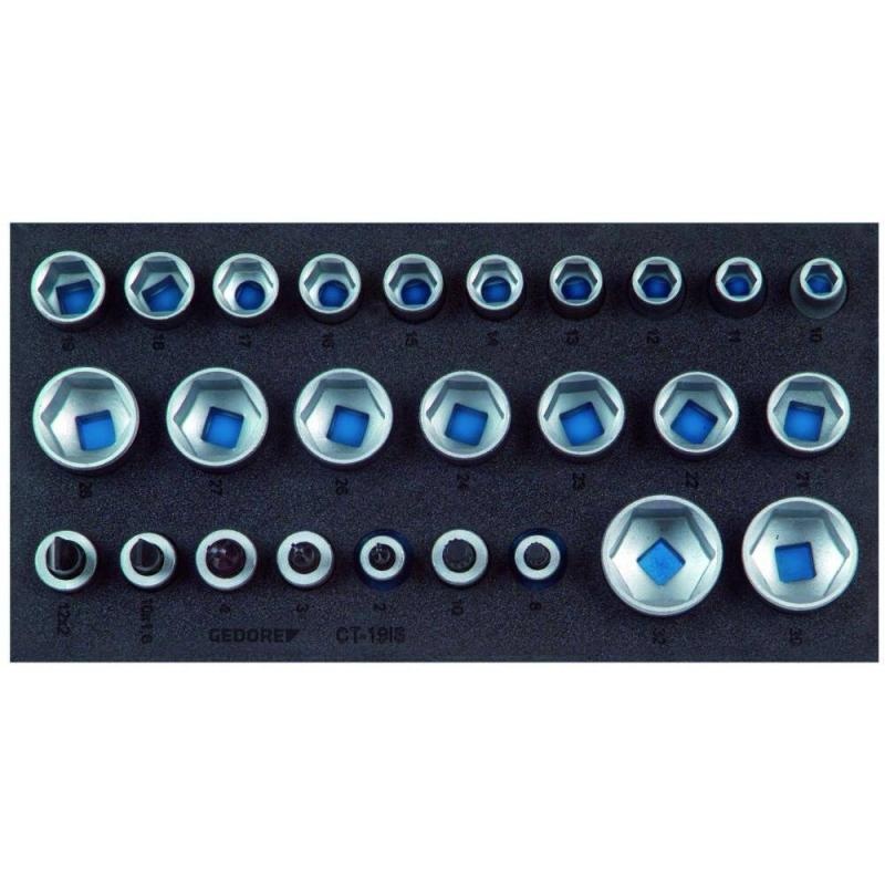 Gedore 2308924 Socket set 1/2 Inch in 1/3 Check-Tool module