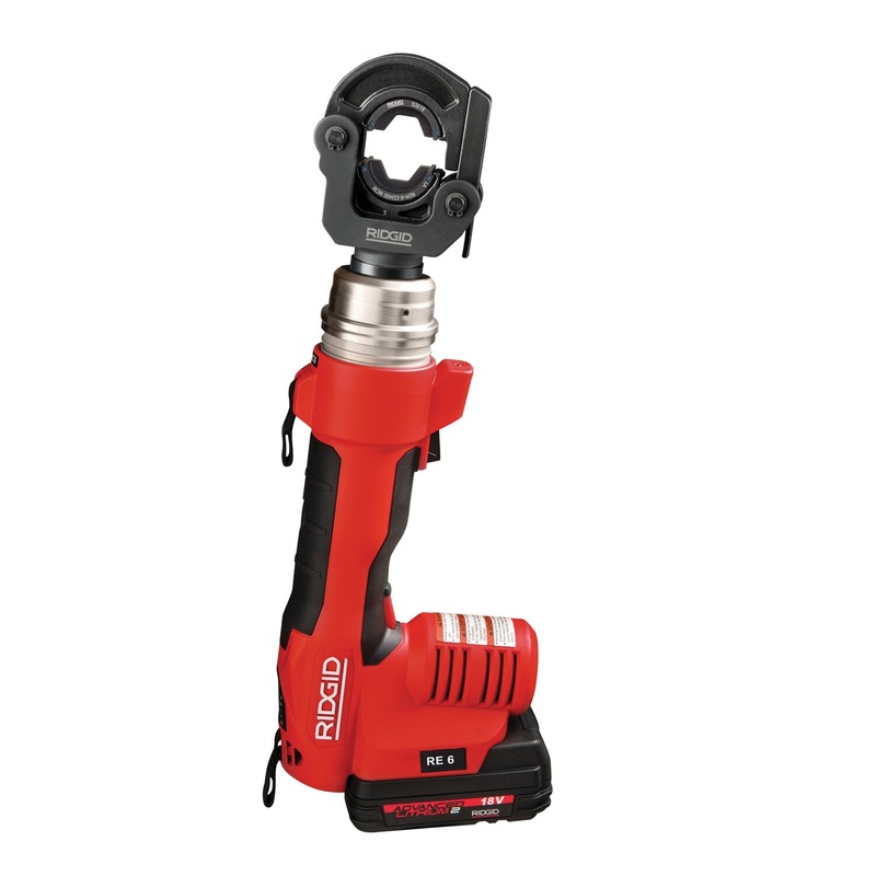 Ridgid 56498 RE 6 Electrical Tool Kit with SC-60 Scissor Cutter Head with Cu/AL Blades and  LR-60B Die Crimp Head