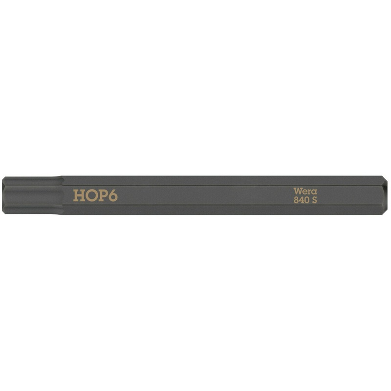 Wera 840 S Hex-Plus bits for impact screwdrivers, 1/4" x 70 mm