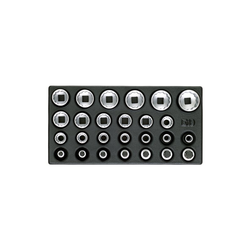 Gedore 1899694 Socket set 1/2", UD profile, in 1/3 ES tool module