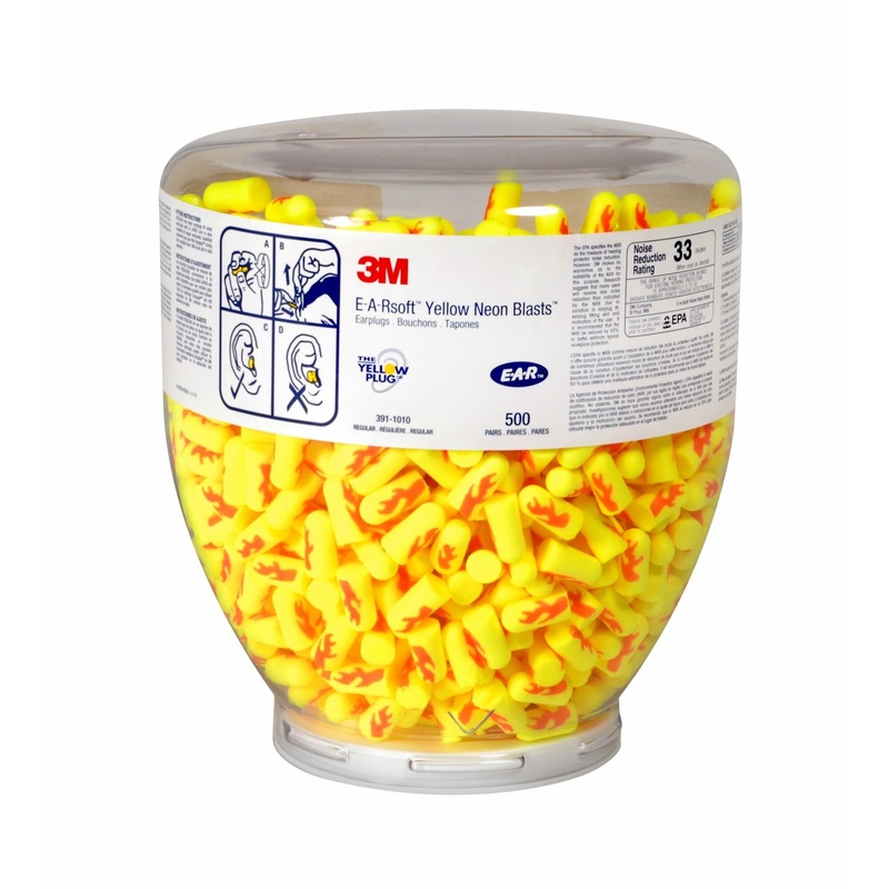 3M E-A-Rsoft Yellow Neon Blasts One Touch Dispenser Refill 391-1010,Regular Size