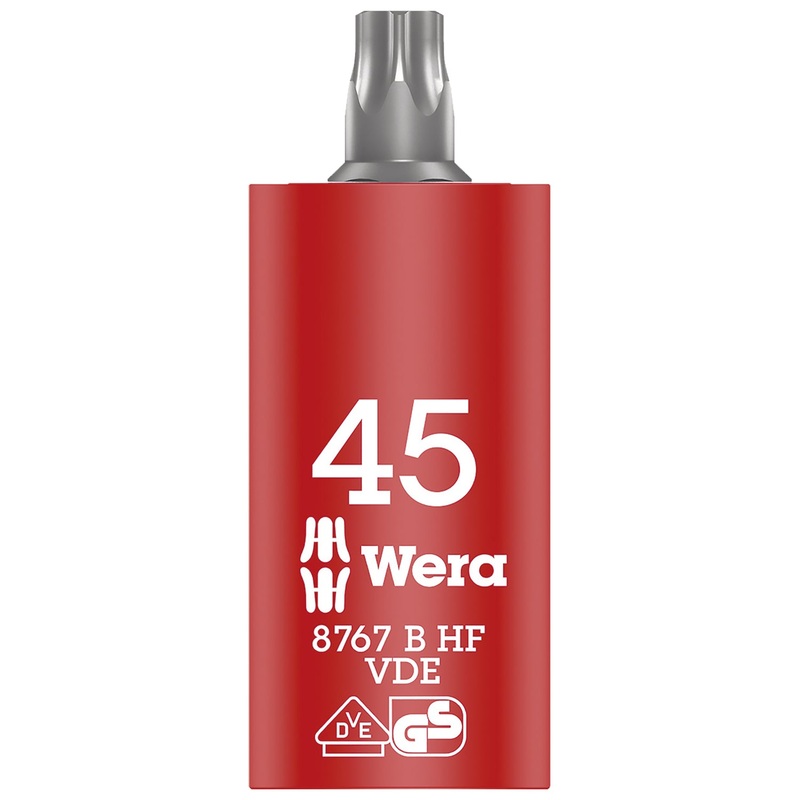 Wera 8767 B VDE HF TORX Zyklop bit socket, insulated, with holding function, 3/8" drive, TX 25 x 55 mm