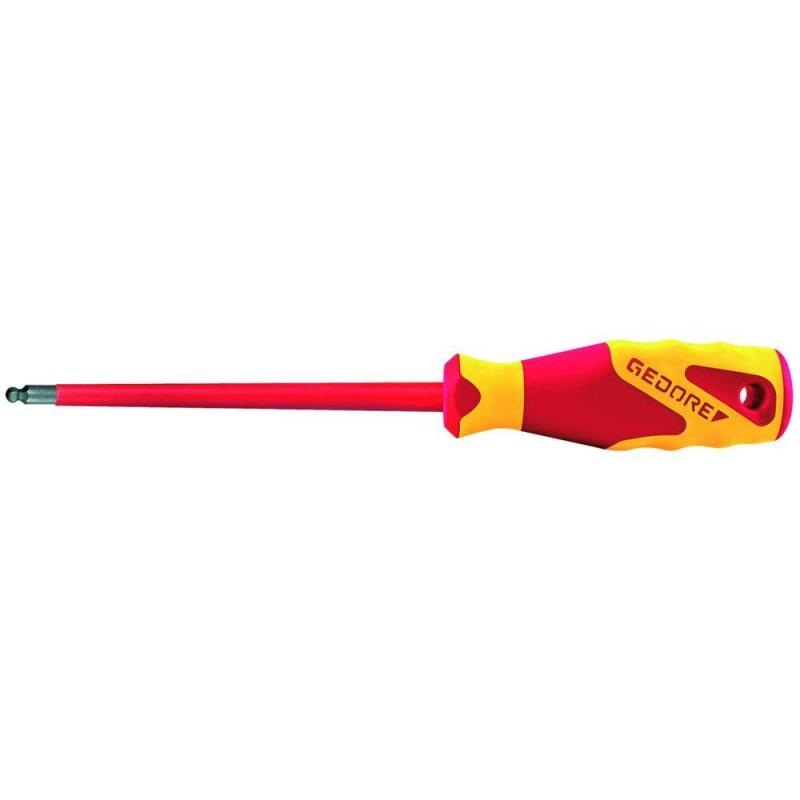 Gedore 2824507 VDE Screwdriver, ball end, 4 mm