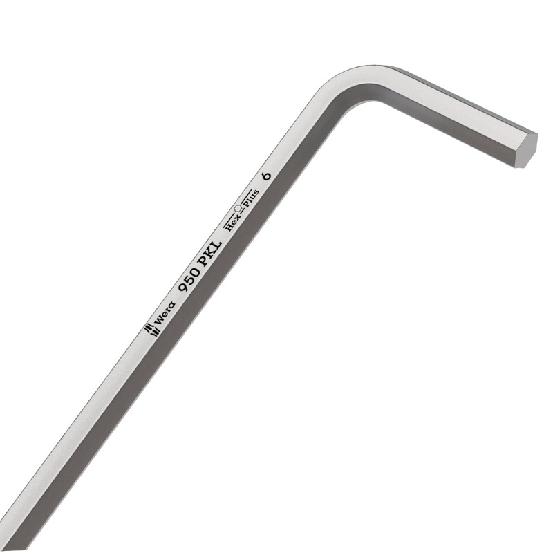 Wera 950 PKLS L-key, metric, chrome plated, 1.5 x 90 mm