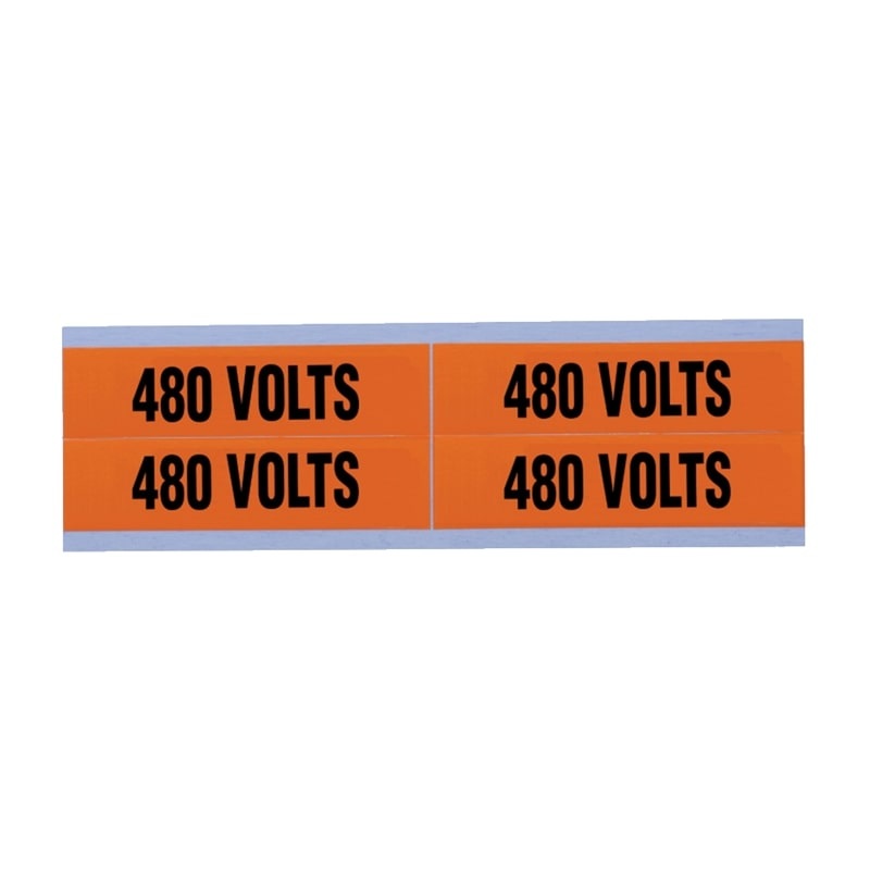 Ideal 44-364 Voltage & Conduit Marker, "480V", Med, 4/Card