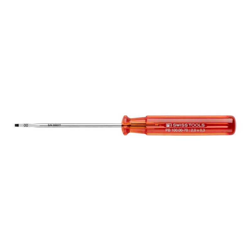 PB Swiss PB 100.00-70 Slotted Classic Screwdrivers, 0.3mm x 70mm