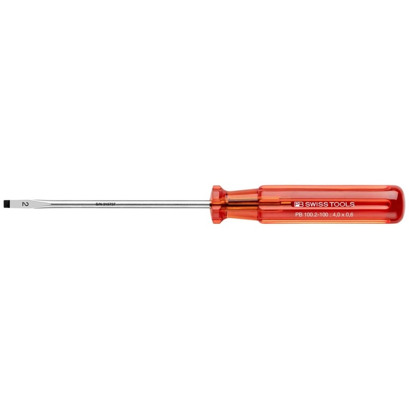 PB Swiss PB 100.2-100 Slotted Classic screwdrivers, 4.0mm x 0.6mm