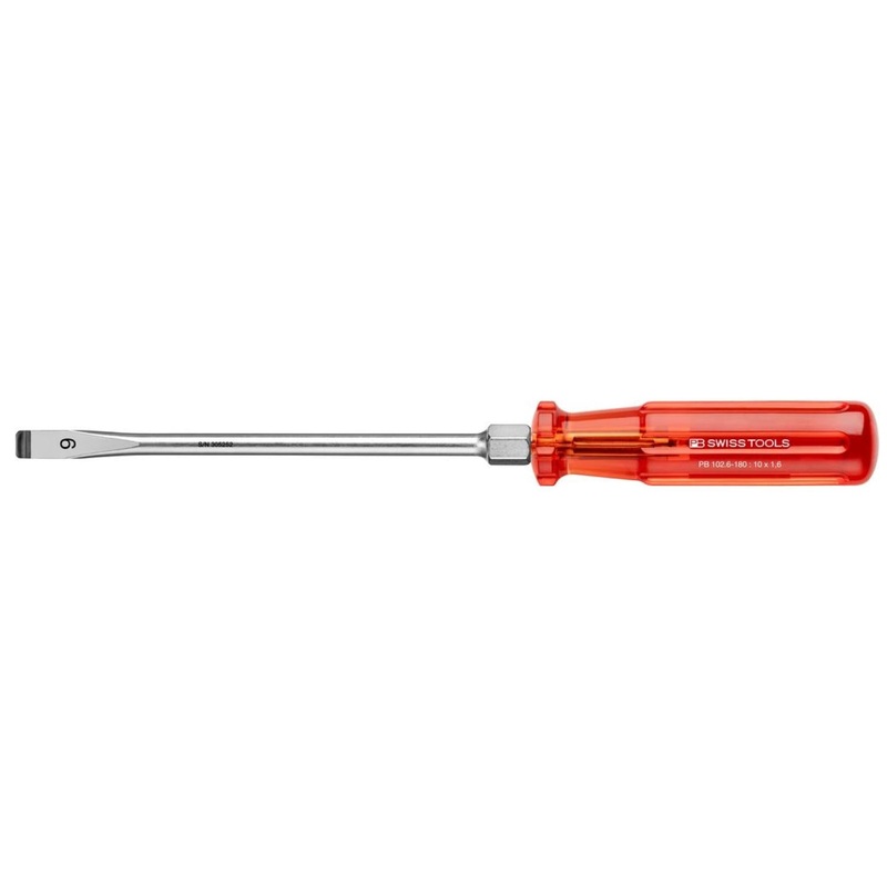 PB Swiss PB 102.6-180 Slotted Classic screwdrivers with hexagon portion, 10mm x 180mm