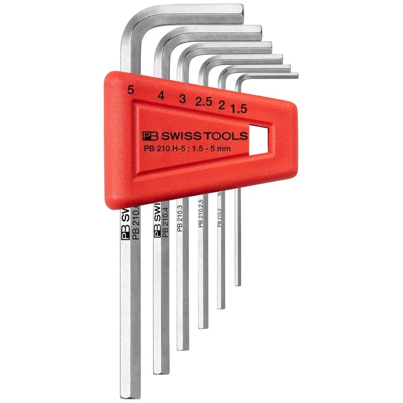 PB Swiss PB 210.H-5 Key L-wrenches, set in a practical plastic holder