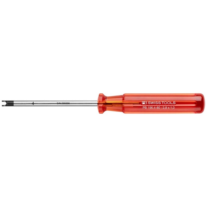 PB Swiss Tools PB 196.4-80 Slotted Nut Classic Screwdrivers M2.5 x 80mm