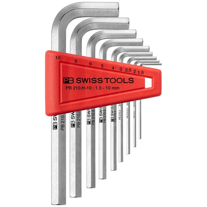PB Swiss PB 210.H-10 Key L- Wrenches, set in a practical plastic holder